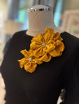 Double Flower Brooch (magnetic back)#24