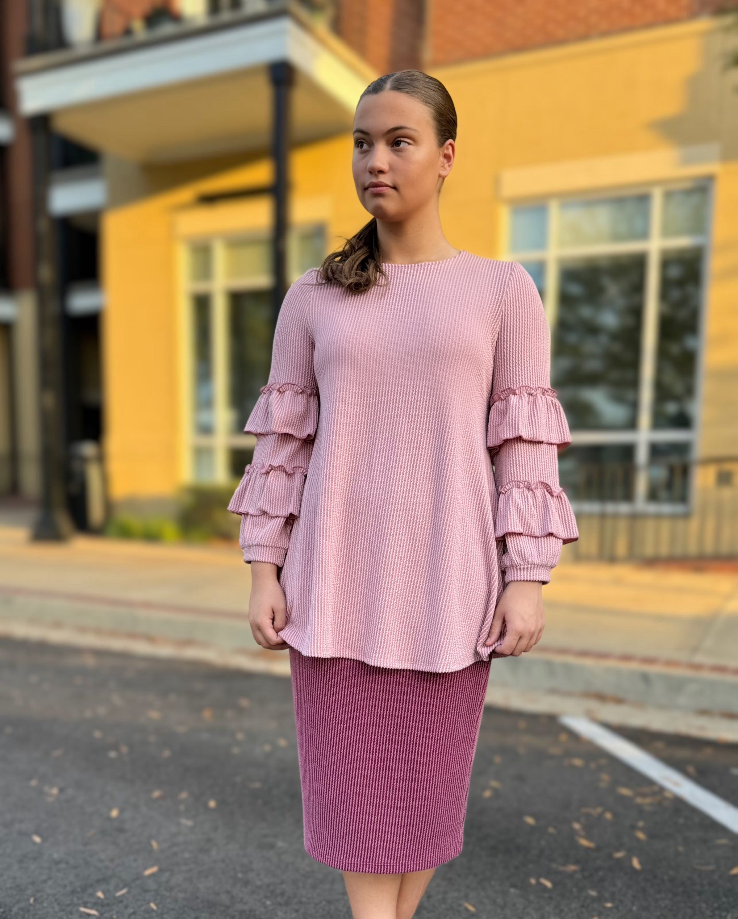 シェリエ　candy check tweed ruffle frill tops candy check tweed ruffle frill tops – shéller / シェリエ