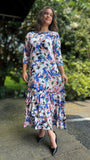 Gabby Ruffled Layering Dress-Printed