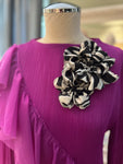 Double Flower Brooch (magnetic back)#22
