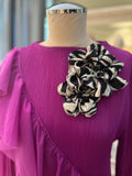 Double Flower Brooch (magnetic back)#22