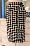 Pencil Skirt Tan/Black Hndstth