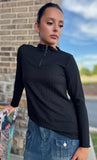 Tabi Textured Zip Top