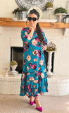 Gabby Ruffled Layering Dress-Printed