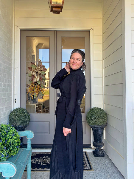 Delaney Pleated Dress – Zadie B's Fashions