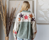 Star Patch Corduroy Top