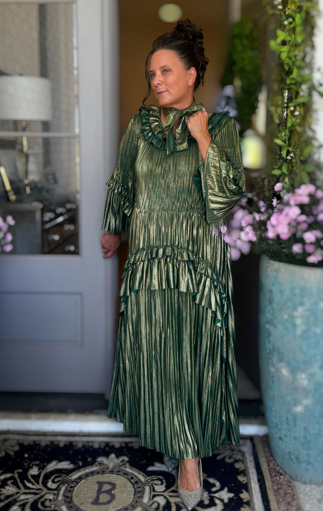 Lola Metallic Shimmer Dress – Zadie B's Fashions