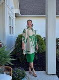 Botanical Pleated Button Tunic