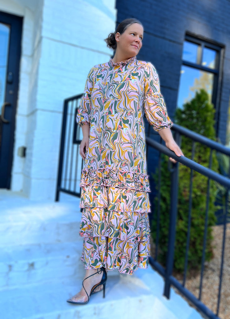 Adele Ruffled Maxi Dress Zadie B's Fashions Adele Ruffled Maxi Dress Zadie B's Fashions