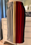 Pencil Skirt - Multi Vertical Stripe