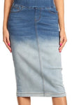 Blue Blush Denim Skirt