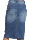 Vintage Denim Skirt w/ Washed Effect