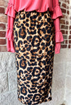 Pencil Skirt - Large Leopard
