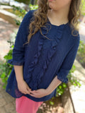 Anna Swiss Dot Ruffled Tunic