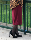 Pencil Skirt Burgundy