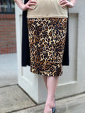 Pencil Skirt - Black Leopard