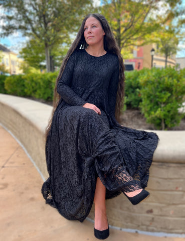 Amina Pleated Lace Dress Zadie B's Fashions Amina Pleated Lace Dress Zadie B's Fashions